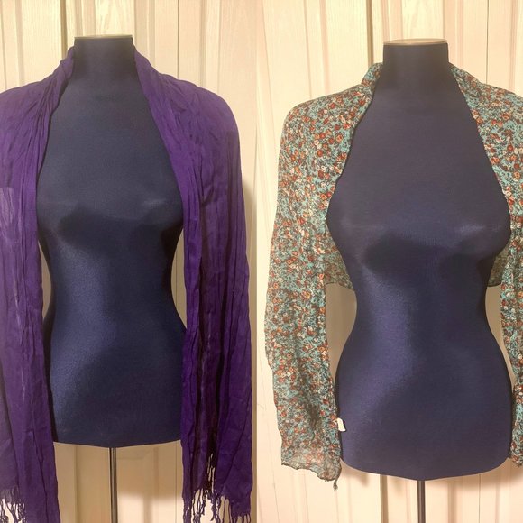 Two Beautiful Casual Wear Scarves/Wraps [2 FOR 1] - Picture 1 of 10